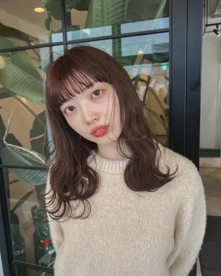 ミディアム ベージュカラー 新潟/万代/井上佑のヘアスタイル