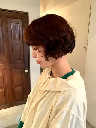 ミディアム カラー パーマ room3小出 奈央子のヘアスタイル