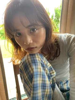 ミディアム 米川 沙妃のヘアスタイル