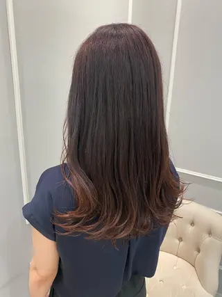 ロング 似合わせ艶髪カラー ❤️ハダユミのヘアスタイル
