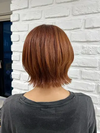 ミディアム カラー 【暖色カラー特化】 中山由梨のヘアスタイル