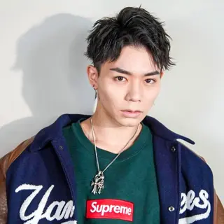 ショート カラー パーマ メンズ シースルーマッシュ/ メンズ/KYOHEIのヘアスタイル