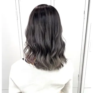 ミディアム カラー 奥山義進/ハイトーン /バレイヤージュのヘアスタイル