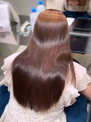 ロング カラー ゆあ♡ 髪質改善×美髪矯正のヘアスタイル