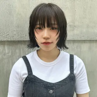 ミディアム カラー make'sharajukum'clan所属・艶髪/ショートボブ /KYOYAのヘアスタイル