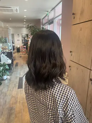 セミロング カラー なつき/ 艶カラー/縮毛矯正のヘアスタイル