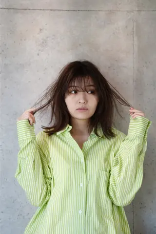 セミロング カラー メンズブリーチカラー /NAOのヘアスタイル