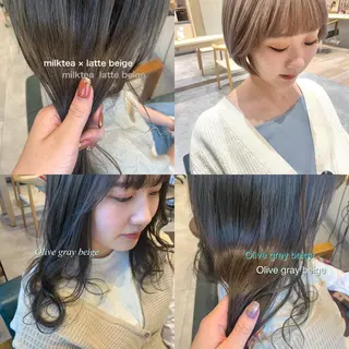 ミディアム カラー 吉原 由菜のヘアスタイル