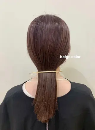 セミロング カラー 顔周りレイヤー 🎀マリノのヘアスタイル