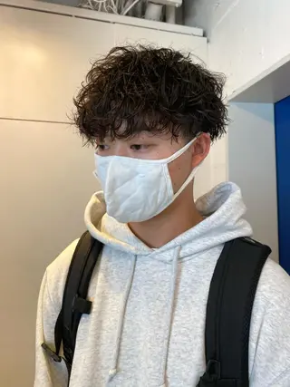 ショート パーマ メンズ おしゃれパーマ メンズ特化/みーまんのヘアスタイル