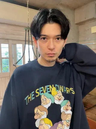 ミディアム パーマ メンズ 南堀江🌿パーマ Tetsu【テツ】のヘアスタイル