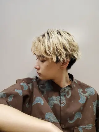 カラー メンズ カコ/レイヤーカット ヘアアレンジのヘアスタイル