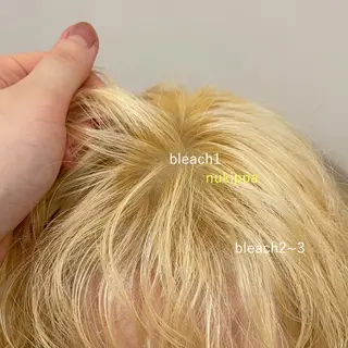 カラー ボブ ブリーチ/miinaのヘアスタイル