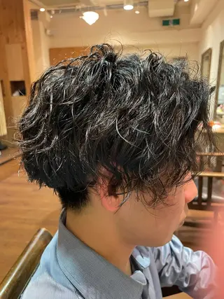 ショート パーマ メンズ 🌙19時以降通える メンズ専門 コーダイのヘアスタイル
