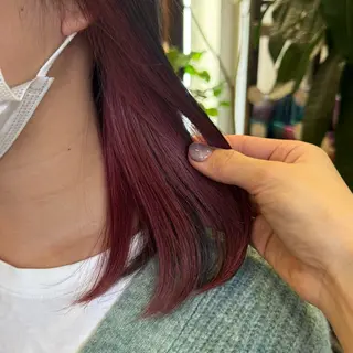 カラー インナーカラー🩵 角田紗雪のヘアスタイル