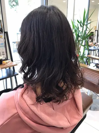 ミディアム パーマ 中野 克也のヘアスタイル