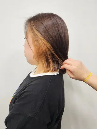 ミディアム カラー 安達まい/ インナーカラー✨のヘアスタイル