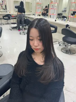 ロング カラー 🤍韓国大人っぽ ベージュMAI🤍のヘアスタイル