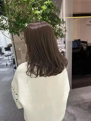 ミディアム カラー 巻ける縮毛矯正/艶 カラーchika🩵のヘアスタイル