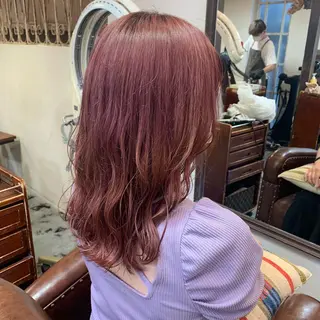 ミディアム カラー ヘアアレンジ 吉川 陽菜のヘアスタイル