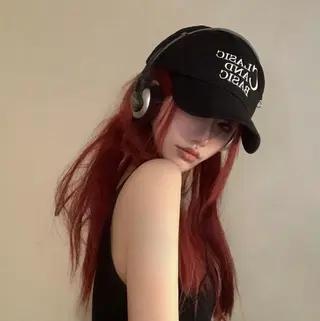 ロング カラー 盛れる韓国RED🥀 sayakaのヘアスタイル