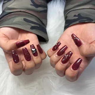ネイル 🎀うかん 🎀チップ長さ出しのネイルデザイン