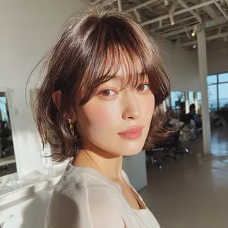 ミディアム 🍑Kubu安齋 桃🍑のヘアスタイル