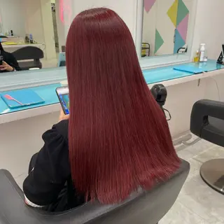 ロング カラー ヘアアレンジ 中韓🇰🇷暖色🖤 レイヤー🌙らいるのヘアスタイル