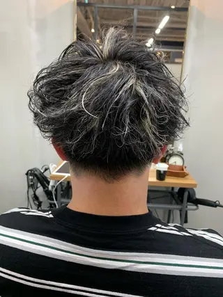 ショート カラー パーマ メンズ 【S.BROOM】 店長　西川徹のヘアスタイル