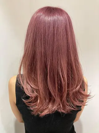 ロング カラー ヘアアレンジ 福壽 優奈のヘアスタイル