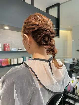 ミディアム ヘアアレンジ ダブルカラー🦖 /髪質改善⚡️しおりのヘアスタイル