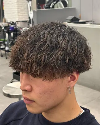 パーマ メンズ 波巻き/縦落ち /こーへいのヘアスタイル