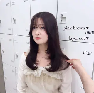 ロング カラー パーマ ヘアアレンジ メンズ キッズ ♥️韓国ヘア レイヤー♥️ゆりのヘアスタイル