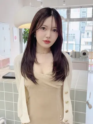 セミロング 梅林 都羽のヘアスタイル