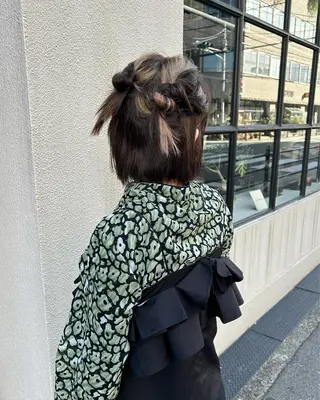 ヘアアレンジ hen所属・心斎橋/レイヤー/ ブリーチ/モエのヘアスタイル