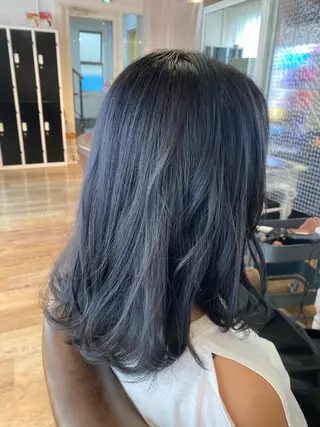 セミロング カラー アンソニー ショウゴのヘアスタイル