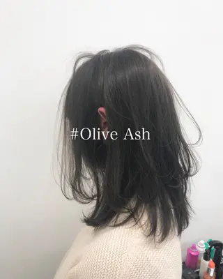 ミディアム カラー ヘアアレンジ TONE所属・透明感カラー/ 韓国ヘア/縮毛矯正のヘアスタイル