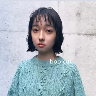ミディアム ボブパーマ ♡ヨシカワハナコのヘアスタイル