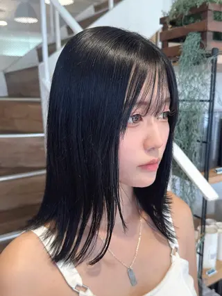 ミディアム カラー hip's eyes 渡辺舜のヘアスタイル