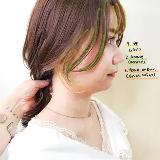 ミディアム 韓国レイヤー suzuのヘアスタイル