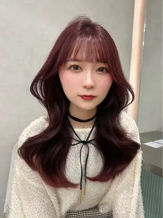 ミディアム カラー ヘアアレンジ fumika🎀 韓国ヘア×ベージュのヘアスタイル