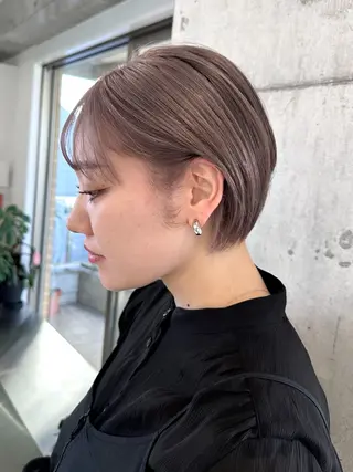 ショート cinq   PROJECT所属・ミルクティーベージュ /ボブ/あげは🎀のヘアスタイル