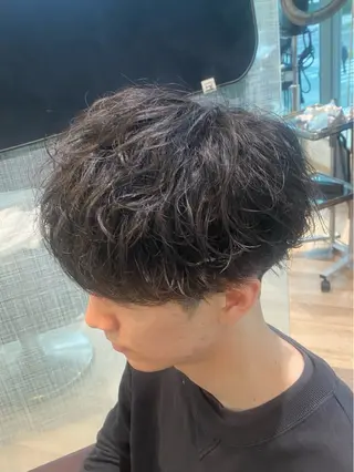 メンズ メンズ特化/フェザー /パーマ/伊勢元のヘアスタイル