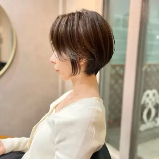 ショート カラー 瀧 元気/ショート/ 白髪ぼかし/髪質改善のヘアスタイル