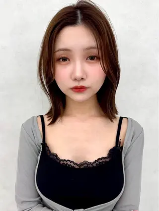 ミディアム 🇰🇷韓国ヘア🤍 副店長/栗田のヘアスタイル