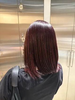 ミディアム カラー 樋口 花穂のヘアスタイル