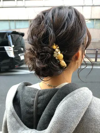 ミディアム 國次 夕貴のヘアスタイル