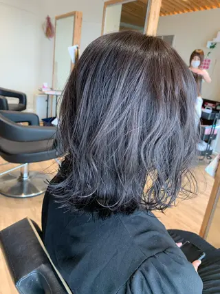 ミディアム カラー 大久保 隆蔵のヘアスタイル