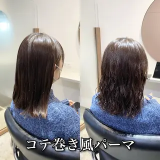 セミロング パーマ "ブリーチ縮毛矯正” /デサキショウヘイのヘアスタイル