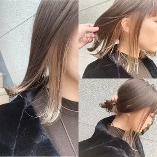 ショート カラー ヘアアレンジ ハイトーン/美髪矯正 🍃大江拓実のヘアスタイル